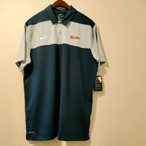 Nike Dri-Fit Titans collar shirt. Size L. - Picture 1 of 4